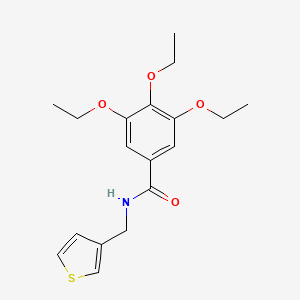 molecular formula C18H23NO4S B6536773 3,4,5-triethoxy-N-[(thiophen-3-yl)methyl]benzamide CAS No. 1058491-58-9