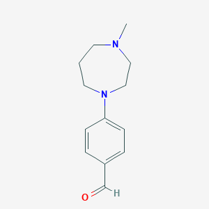 molecular formula C13H18N2O B065368 4-(4-Methyl-1,4-diazepan-1-yl)benzaldehyde CAS No. 166438-86-4