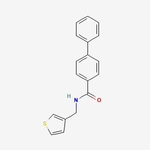 molecular formula C18H15NOS B6536804 N-[(thiophen-3-yl)methyl]-[1,1'-biphenyl]-4-carboxamide CAS No. 1058195-79-1