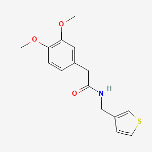 molecular formula C15H17NO3S B6536807 2-(3,4-dimethoxyphenyl)-N-[(thiophen-3-yl)methyl]acetamide CAS No. 1058491-64-7