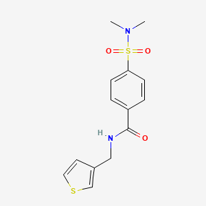 molecular formula C14H16N2O3S2 B6536828 4-(dimethylsulfamoyl)-N-[(thiophen-3-yl)methyl]benzamide CAS No. 1058491-68-1