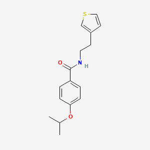 4-(propan-2-yloxy)-N-[2-(thiophen-3-yl)ethyl]benzamide