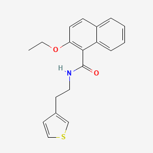 molecular formula C19H19NO2S B6536884 2-ethoxy-N-[2-(thiophen-3-yl)ethyl]naphthalene-1-carboxamide CAS No. 1058195-92-8