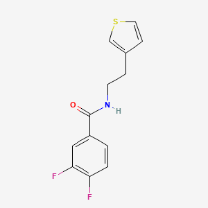 3,4-difluoro-N-[2-(thiophen-3-yl)ethyl]benzamide
