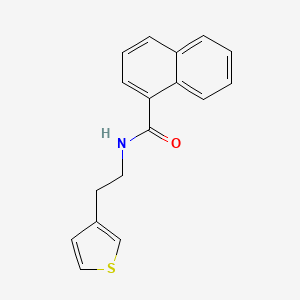 N-[2-(thiophen-3-yl)ethyl]naphthalene-1-carboxamide