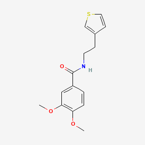 3,4-dimethoxy-N-[2-(thiophen-3-yl)ethyl]benzamide