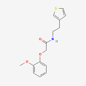 2-(2-methoxyphenoxy)-N-[2-(thiophen-3-yl)ethyl]acetamide