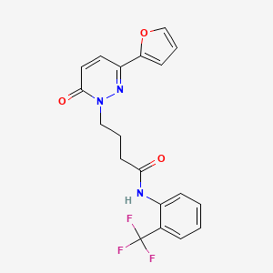 4-[3-(furan-2-yl)-6-oxo-1,6-dihydropyridazin-1-yl]-N-[2-(trifluoromethyl)phenyl]butanamide