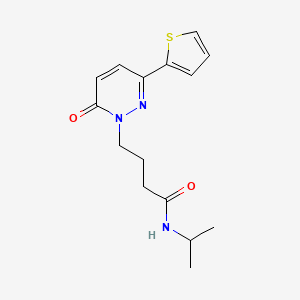 molecular formula C15H19N3O2S B6536960 4-[6-oxo-3-(thiophen-2-yl)-1,6-dihydropyridazin-1-yl]-N-(propan-2-yl)butanamide CAS No. 1040638-63-8