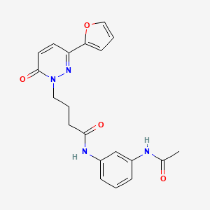 molecular formula C20H20N4O4 B6536961 N-(3-acetamidophenyl)-4-[3-(furan-2-yl)-6-oxo-1,6-dihydropyridazin-1-yl]butanamide CAS No. 1021211-86-8