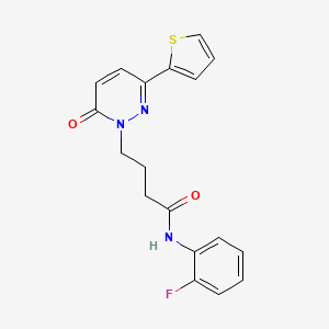 N-(2-fluorophenyl)-4-[6-oxo-3-(thiophen-2-yl)-1,6-dihydropyridazin-1-yl]butanamide