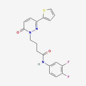 N-(3,4-difluorophenyl)-4-[6-oxo-3-(thiophen-2-yl)-1,6-dihydropyridazin-1-yl]butanamide