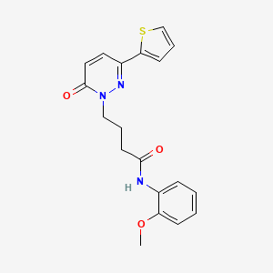 molecular formula C19H19N3O3S B6536993 N-(2-methoxyphenyl)-4-[6-oxo-3-(thiophen-2-yl)-1,6-dihydropyridazin-1-yl]butanamide CAS No. 1021259-67-5