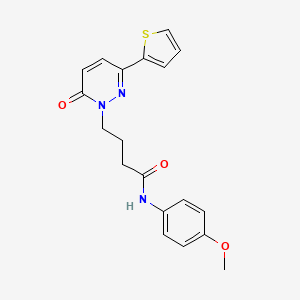 molecular formula C19H19N3O3S B6536999 N-(4-methoxyphenyl)-4-[6-oxo-3-(thiophen-2-yl)-1,6-dihydropyridazin-1-yl]butanamide CAS No. 1021212-07-6