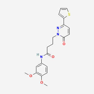 N-(3,4-dimethoxyphenyl)-4-[6-oxo-3-(thiophen-2-yl)-1,6-dihydropyridazin-1-yl]butanamide