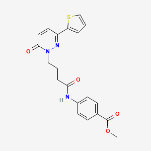 methyl 4-{4-[6-oxo-3-(thiophen-2-yl)-1,6-dihydropyridazin-1-yl]butanamido}benzoate