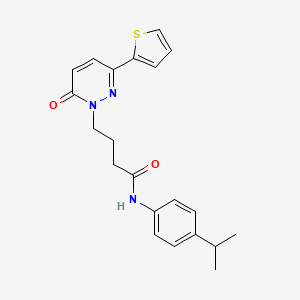 4-[6-oxo-3-(thiophen-2-yl)-1,6-dihydropyridazin-1-yl]-N-[4-(propan-2-yl)phenyl]butanamide