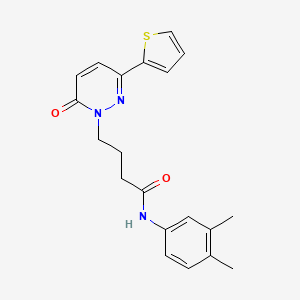 N-(3,4-dimethylphenyl)-4-[6-oxo-3-(thiophen-2-yl)-1,6-dihydropyridazin-1-yl]butanamide