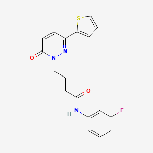 N-(3-fluorophenyl)-4-[6-oxo-3-(thiophen-2-yl)-1,6-dihydropyridazin-1-yl]butanamide