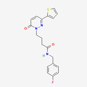 N-[(4-fluorophenyl)methyl]-4-[6-oxo-3-(thiophen-2-yl)-1,6-dihydropyridazin-1-yl]butanamide