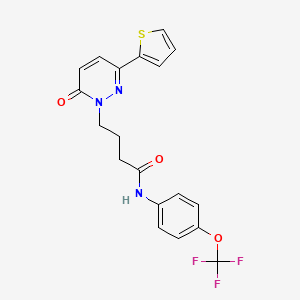 4-[6-oxo-3-(thiophen-2-yl)-1,6-dihydropyridazin-1-yl]-N-[4-(trifluoromethoxy)phenyl]butanamide