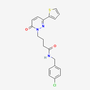 molecular formula C19H18ClN3O2S B6537067 N-[(4-chlorophenyl)methyl]-4-[6-oxo-3-(thiophen-2-yl)-1,6-dihydropyridazin-1-yl]butanamide CAS No. 1021221-83-9