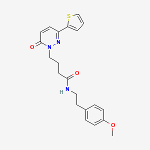 molecular formula C21H23N3O3S B6537071 N-[2-(4-methoxyphenyl)ethyl]-4-[6-oxo-3-(thiophen-2-yl)-1,6-dihydropyridazin-1-yl]butanamide CAS No. 1021259-95-9