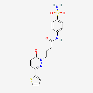 4-[6-oxo-3-(thiophen-2-yl)-1,6-dihydropyridazin-1-yl]-N-(4-sulfamoylphenyl)butanamide