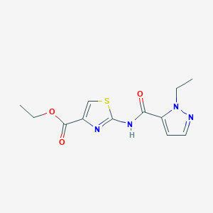 molecular formula C12H14N4O3S B6537144 ethyl 2-(1-ethyl-1H-pyrazole-5-amido)-1,3-thiazole-4-carboxylate CAS No. 1170405-69-2