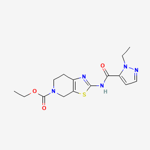 molecular formula C15H19N5O3S B6537157 ethyl 2-(1-ethyl-1H-pyrazole-5-amido)-4H,5H,6H,7H-[1,3]thiazolo[5,4-c]pyridine-5-carboxylate CAS No. 1172426-81-1