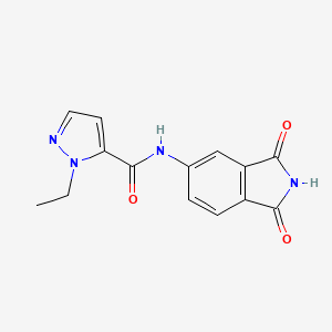 molecular formula C14H12N4O3 B6537177 N-(1,3-dioxo-2,3-dihydro-1H-isoindol-5-yl)-1-ethyl-1H-pyrazole-5-carboxamide CAS No. 1172925-51-7