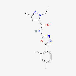 N-[5-(2,4-dimethylphenyl)-1,3,4-oxadiazol-2-yl]-1-ethyl-3-methyl-1H-pyrazole-5-carboxamide