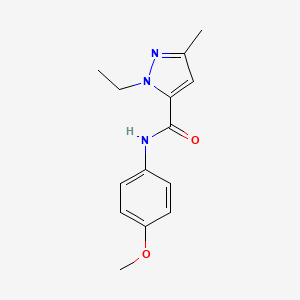 molecular formula C14H17N3O2 B6537254 1-ethyl-N-(4-methoxyphenyl)-3-methyl-1H-pyrazole-5-carboxamide CAS No. 1171478-82-2