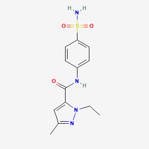 molecular formula C13H16N4O3S B6537259 1-ethyl-3-methyl-N-(4-sulfamoylphenyl)-1H-pyrazole-5-carboxamide CAS No. 1172561-81-7