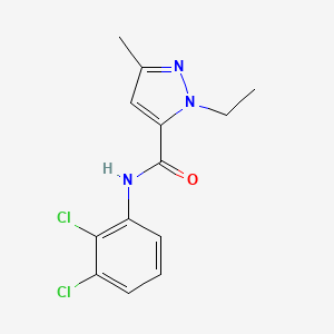 molecular formula C13H13Cl2N3O B6537261 N-(2,3-dichlorophenyl)-1-ethyl-3-methyl-1H-pyrazole-5-carboxamide CAS No. 1172228-26-0