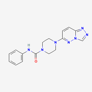 molecular formula C16H17N7O B6537285 N-phenyl-4-{[1,2,4]triazolo[4,3-b]pyridazin-6-yl}piperazine-1-carboxamide CAS No. 1040639-55-1