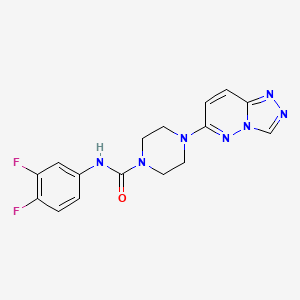 molecular formula C16H15F2N7O B6537286 N-(3,4-difluorophenyl)-4-{[1,2,4]triazolo[4,3-b]pyridazin-6-yl}piperazine-1-carboxamide CAS No. 1060205-12-0