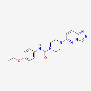 molecular formula C18H21N7O2 B6537307 N-(4-ethoxyphenyl)-4-{[1,2,4]triazolo[4,3-b]pyridazin-6-yl}piperazine-1-carboxamide CAS No. 1060205-43-7