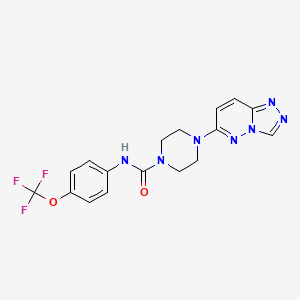 molecular formula C17H16F3N7O2 B6537314 4-{[1,2,4]triazolo[4,3-b]pyridazin-6-yl}-N-[4-(trifluoromethoxy)phenyl]piperazine-1-carboxamide CAS No. 1058237-10-7