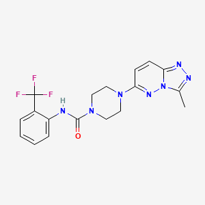 molecular formula C18H18F3N7O B6537368 4-{3-methyl-[1,2,4]triazolo[4,3-b]pyridazin-6-yl}-N-[2-(trifluoromethyl)phenyl]piperazine-1-carboxamide CAS No. 1060208-13-0