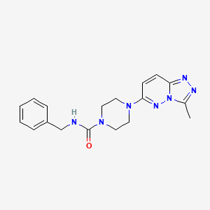 molecular formula C18H21N7O B6537390 N-benzyl-4-{3-methyl-[1,2,4]triazolo[4,3-b]pyridazin-6-yl}piperazine-1-carboxamide CAS No. 1040640-07-0