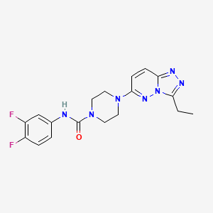 molecular formula C18H19F2N7O B6537396 N-(3,4-difluorophenyl)-4-{3-ethyl-[1,2,4]triazolo[4,3-b]pyridazin-6-yl}piperazine-1-carboxamide CAS No. 1060175-18-9