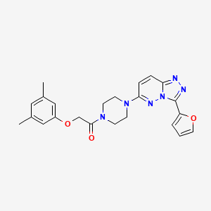 molecular formula C23H24N6O3 B6537408 2-(3,5-dimethylphenoxy)-1-{4-[3-(furan-2-yl)-[1,2,4]triazolo[4,3-b]pyridazin-6-yl]piperazin-1-yl}ethan-1-one CAS No. 1058255-93-8