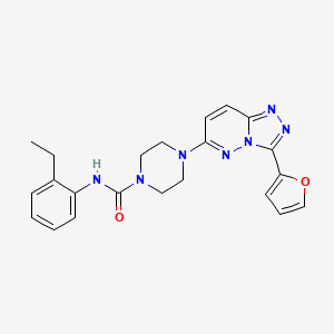 molecular formula C22H23N7O2 B6537416 N-(2-ethylphenyl)-4-[3-(furan-2-yl)-[1,2,4]triazolo[4,3-b]pyridazin-6-yl]piperazine-1-carboxamide CAS No. 1060177-55-0
