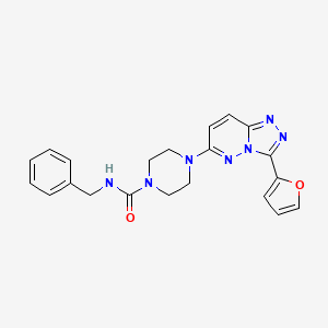 molecular formula C21H21N7O2 B6537423 N-benzyl-4-[3-(furan-2-yl)-[1,2,4]triazolo[4,3-b]pyridazin-6-yl]piperazine-1-carboxamide CAS No. 1058487-88-9
