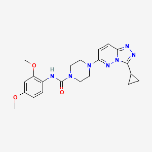 molecular formula C21H25N7O3 B6537430 4-{3-cyclopropyl-[1,2,4]triazolo[4,3-b]pyridazin-6-yl}-N-(2,4-dimethoxyphenyl)piperazine-1-carboxamide CAS No. 1058234-75-5