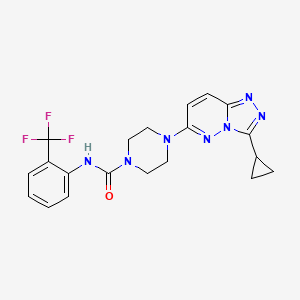 molecular formula C20H20F3N7O B6537454 4-{3-cyclopropyl-[1,2,4]triazolo[4,3-b]pyridazin-6-yl}-N-[2-(trifluoromethyl)phenyl]piperazine-1-carboxamide CAS No. 1058200-40-0