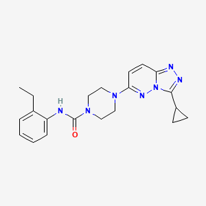 molecular formula C21H25N7O B6537464 4-{3-cyclopropyl-[1,2,4]triazolo[4,3-b]pyridazin-6-yl}-N-(2-ethylphenyl)piperazine-1-carboxamide CAS No. 1060198-79-9