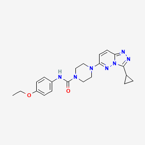 molecular formula C21H25N7O2 B6537470 4-{3-cyclopropyl-[1,2,4]triazolo[4,3-b]pyridazin-6-yl}-N-(4-ethoxyphenyl)piperazine-1-carboxamide CAS No. 1058444-42-0