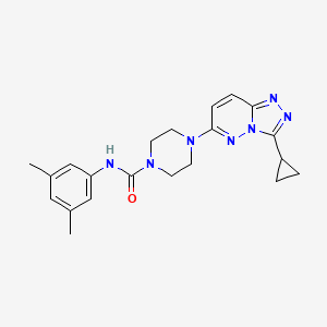 molecular formula C21H25N7O B6537473 4-{3-cyclopropyl-[1,2,4]triazolo[4,3-b]pyridazin-6-yl}-N-(3,5-dimethylphenyl)piperazine-1-carboxamide CAS No. 1058200-41-1